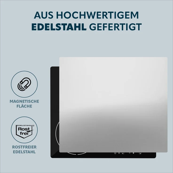 Herdspritzschutz 2in1 aus Edelstahl // ca. 59 B x 56,5 H cm // Wandblende Wandschutz – Bild 4