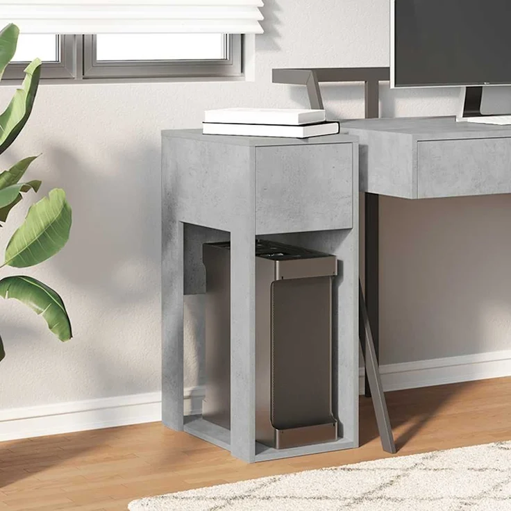 vidaXL Computerschrank mit Schublade Betongrau 30x44x74 cm 858734 – Bild 2