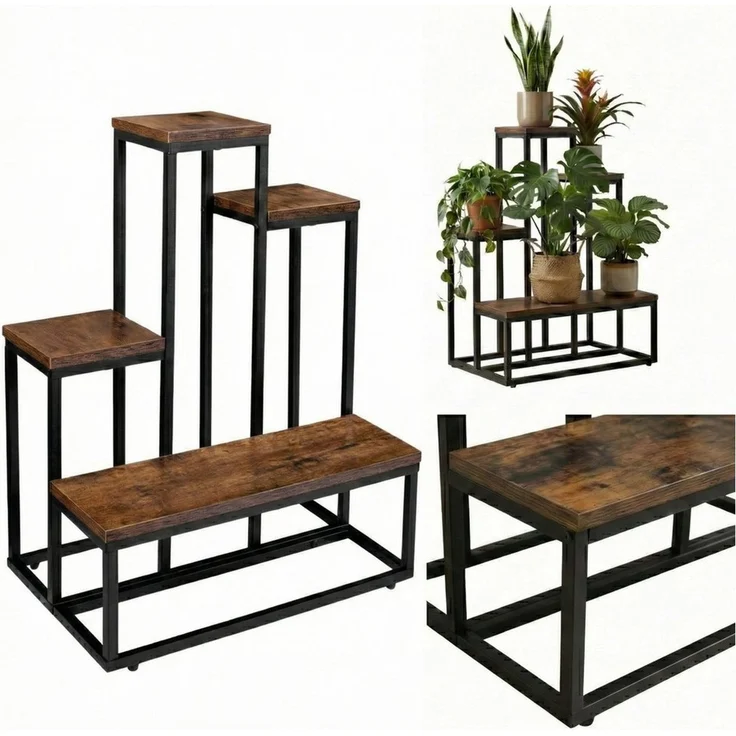 EDENIA Blumenständer Loft-Blumenständer ILO, 51 x 34 x 67 cm (Einzelartikel, Kein Set) – Bild 2