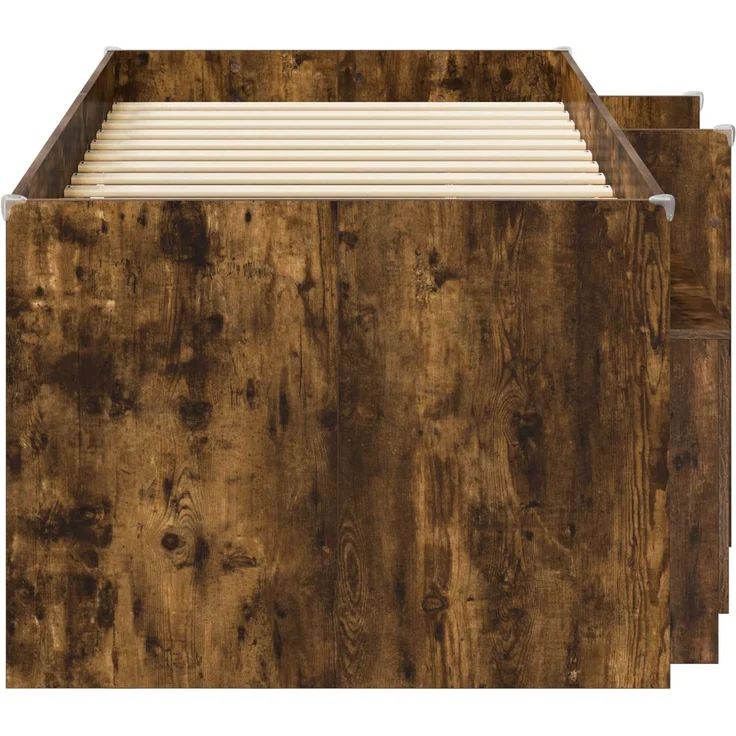 vidaXL Loft Bettgestell mit Schrank mit Tür 3 pcs Geräucherte Eiche 3423370 – Bild 4