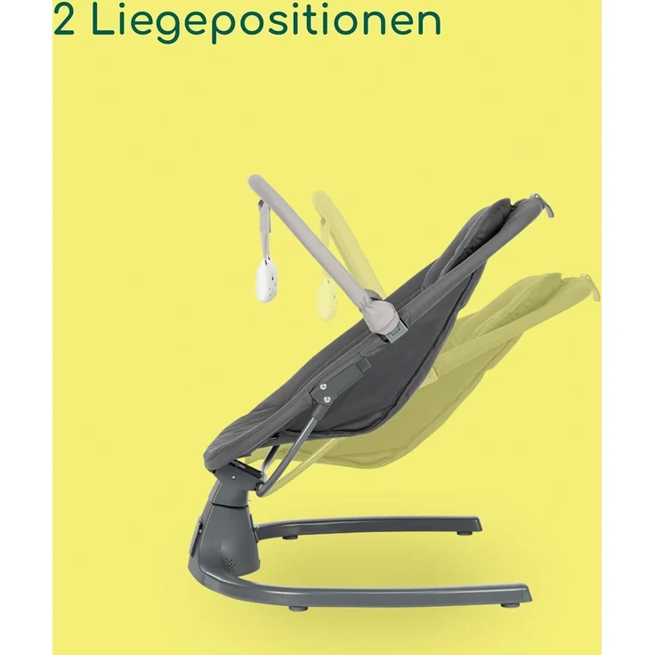 Bebeconfort Jolana, Babywippe elektrisch, 0–6 Mon (9 kg), automatische Bewegungserkennung, 12 beruhigende Lieder, 5 Naturgeräusche, verstellbare Rückenlehne, 2 Liegepositionen, Tinted Graphite – Bild 6