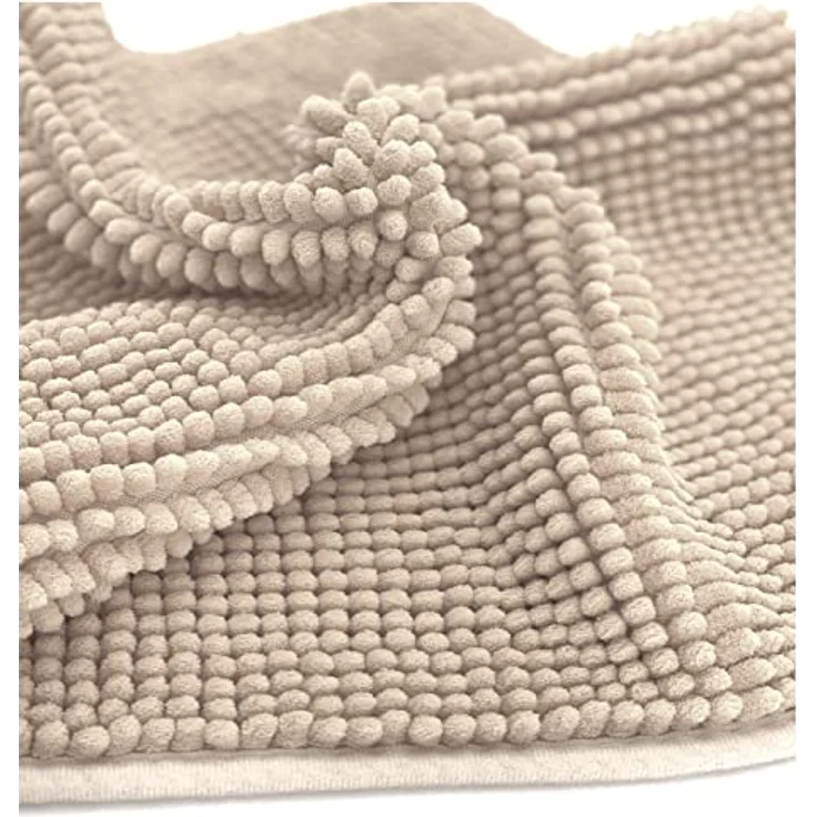heimtexland Badematte Badvorleger Chenille Badteppich Duschvorleger, rutschhemmend beschichtet, Fußbodenheizung geeignet, fußbodenheizungsgeeignet, saugstark, schnell trocknend, strapazierfähig, rutschfest, Polyester, rechteckig, 45x50 cm, Hochflor, su... – Bild 6
