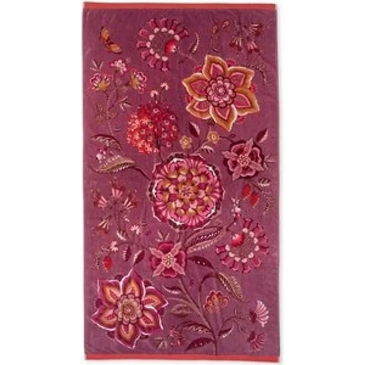 PIP Studio Family Strandtuch Liegetuch 100x180 Viva la Vida lila beere Blumen Floral – Bild 5
