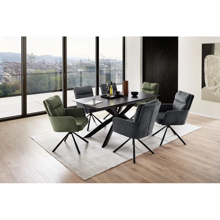 Esszimmerstuhl >Urbain / Utica< 2er-Set in anthrazit - 60x92x67 (BxHxT) – Bild 5