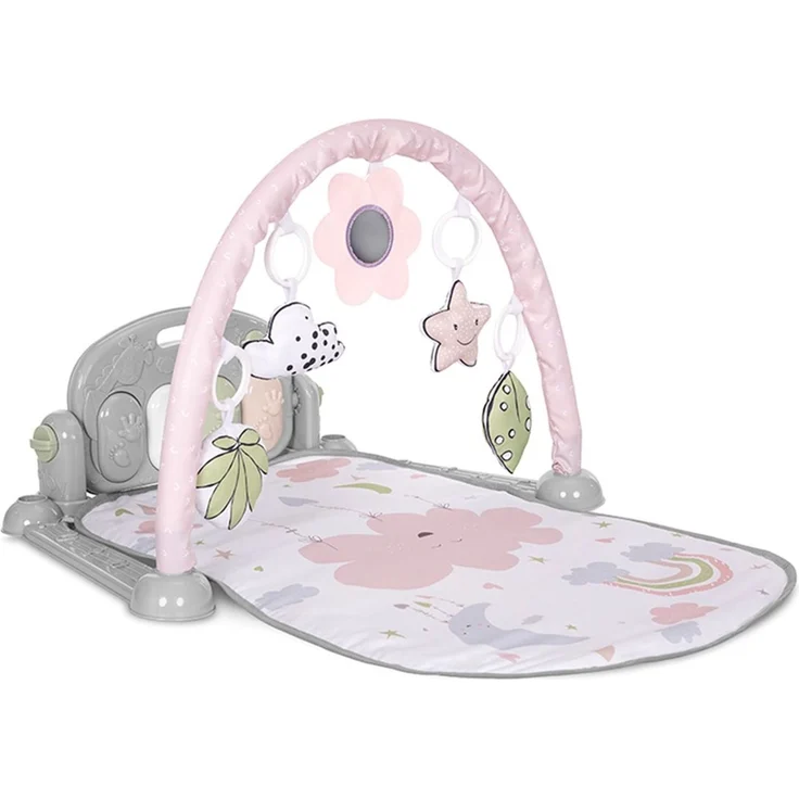Lorelli Spielbogen mein erstes Klavier Krabbeldecke, Musik, Piano, Plüschfiguren rosa – Bild 1