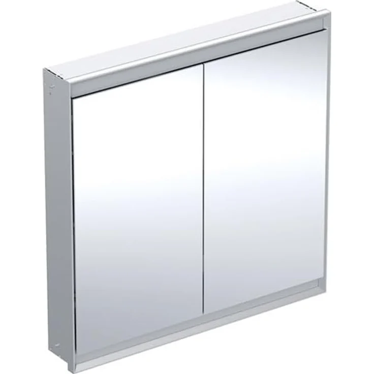 Geberit ONE Spiegelschrank mit ComfortLight, 2 Türen, Unterputzmontage, 90 x 90 x 15 cm, 505.803.00, Farbe: Aluminium eloxiert - 505.803.00.1 – Bild 1