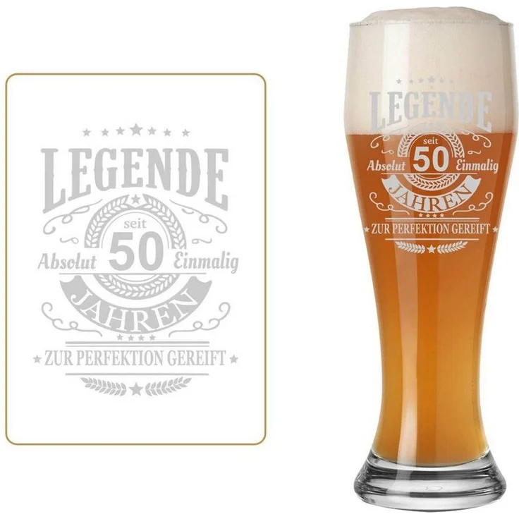 Luxentu Weizenglas Weißbierglas 0,5 Liter - Legende seit 50 Jahren – Bild 5