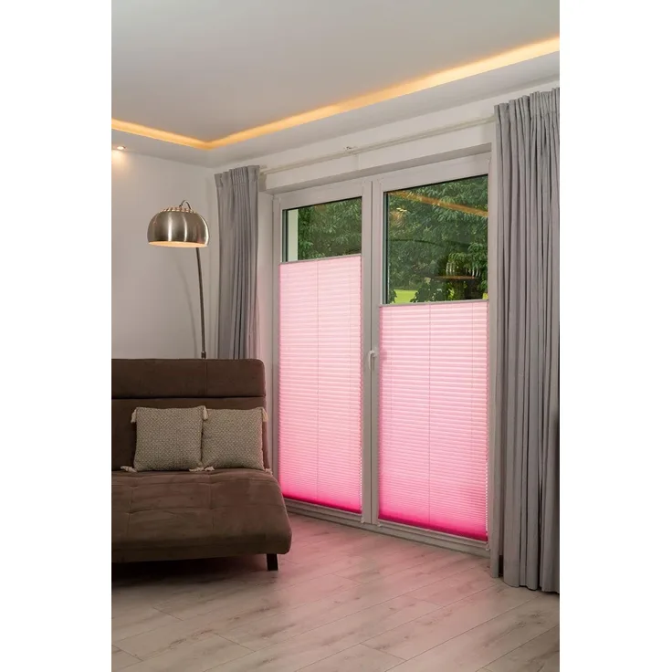 K-home Klemmfix-Plissee, Pink, 35x130 cm