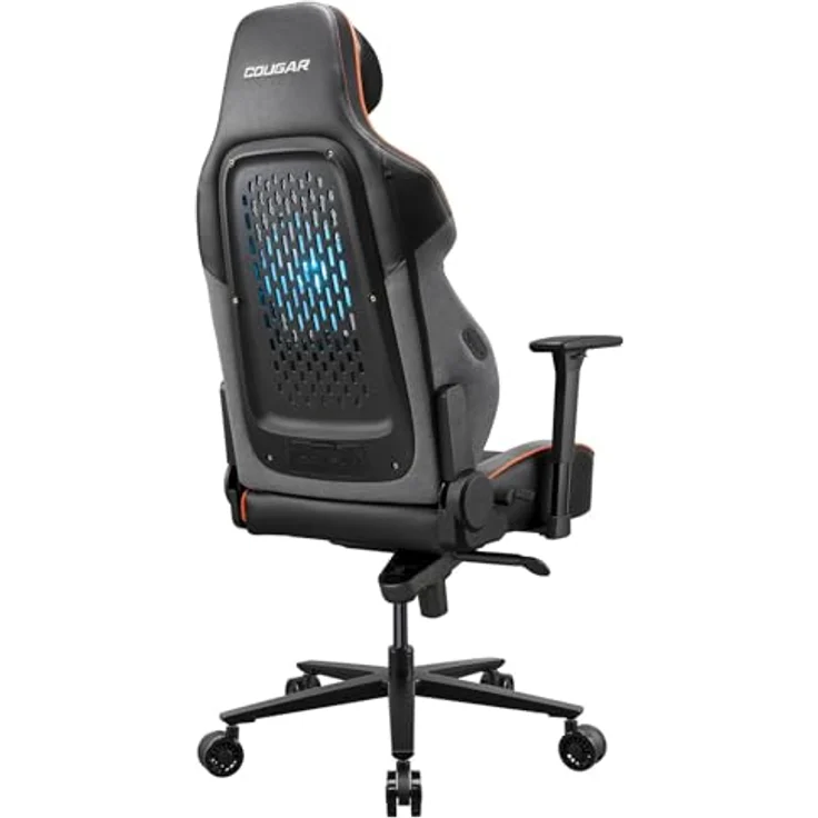 COUGAR NXSYS AERO Colde Fusion Gaming-Stuhl (NxSys Aero) with RGB-Lüfter, Physiotherapiequalität Lendenkissen, and Premium-PVC-Leder in black – Bild 6