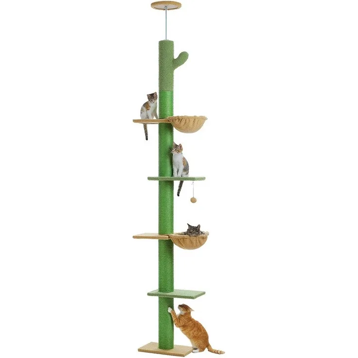 Purpurra Kratzbaum Kratzbaum Kaktus, mit Deckenspanner, Extradick ⌀ 10.5cm, 229-275cm