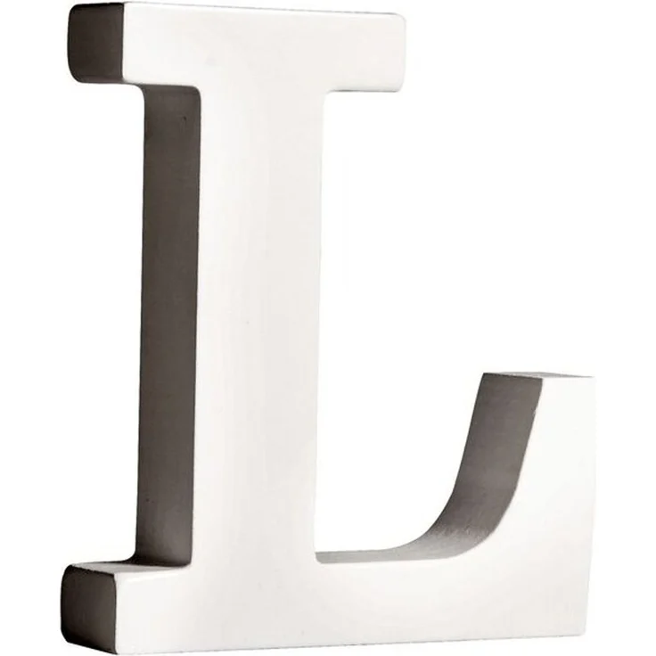 MDF Buchstabe L, FSC 100%, 9,7x2x11cm, weiß