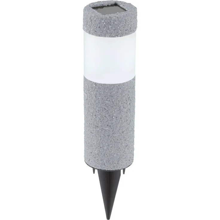 Eglo 47203 Solarleuchte Z_SOLAR LED 1x0,06W Kunststoff grau, klar H:21cm Ø6. 5cm mit ein/aus Schalter