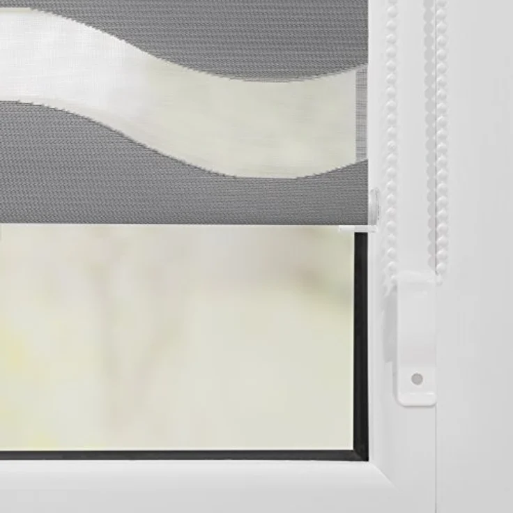 Lichtblick Sonnenschutzsysteme GmbH Doppelrollo Stockholm 90 cm x 150 cm (BxL) Grau Duo Rollo in extravagantem Stil; Klemm- und schraubbar; Lichtdurchlässig und blickdicht – Bild 7