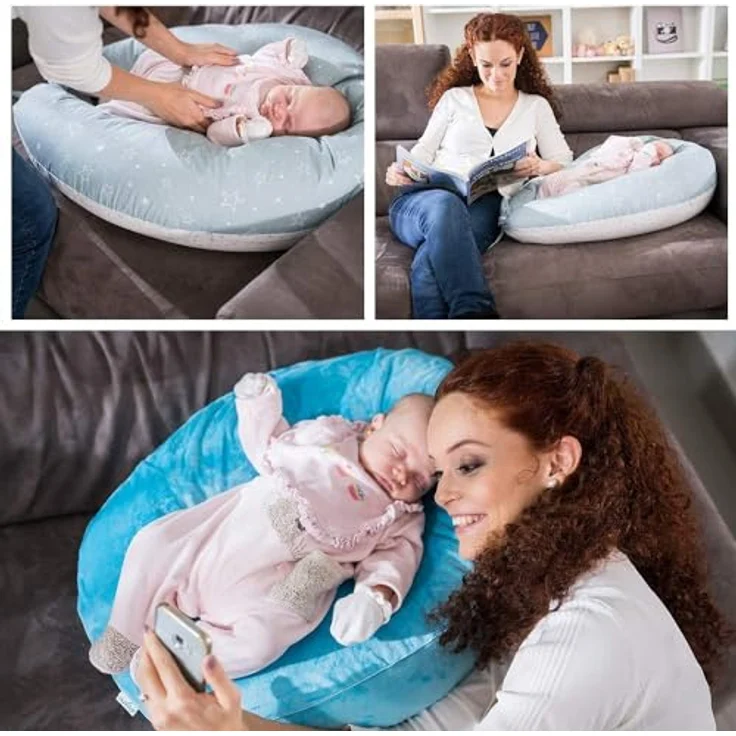 Nuvita 7100 DreamWizard Stillkissen Seitenschläferkissen und Schwangerschaftskissen-Multifunktion 12 in 1 mit verstellbarem Lendenwirbelstütze-Stillkissen&Baby Kissen-Made in Italy – Bild 4