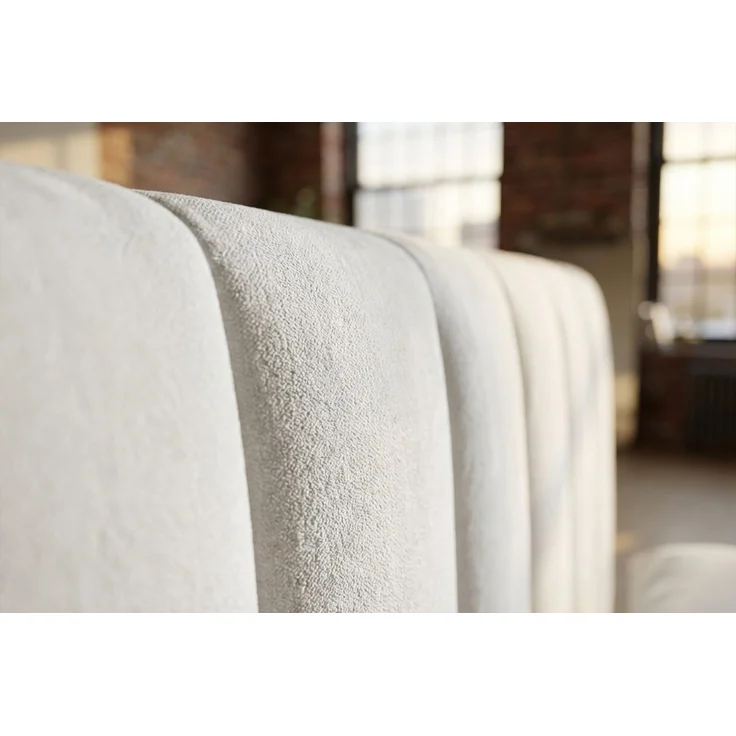 KAWOLA Bett CATTURA Polsterbett Velvet creme 180x200cm mit Lattenrost – Bild 8