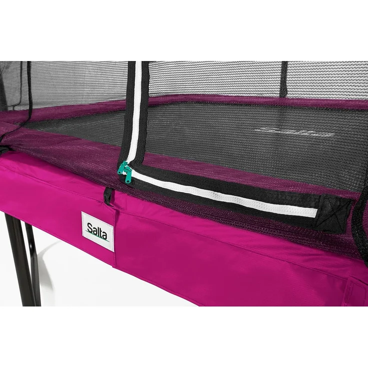 Salta 'Comfort Edition' Trampolin inkl. Sicherheitsnetz, rechteckig, Stahl pink, 249 x 214 x 153 cm – Bild 2