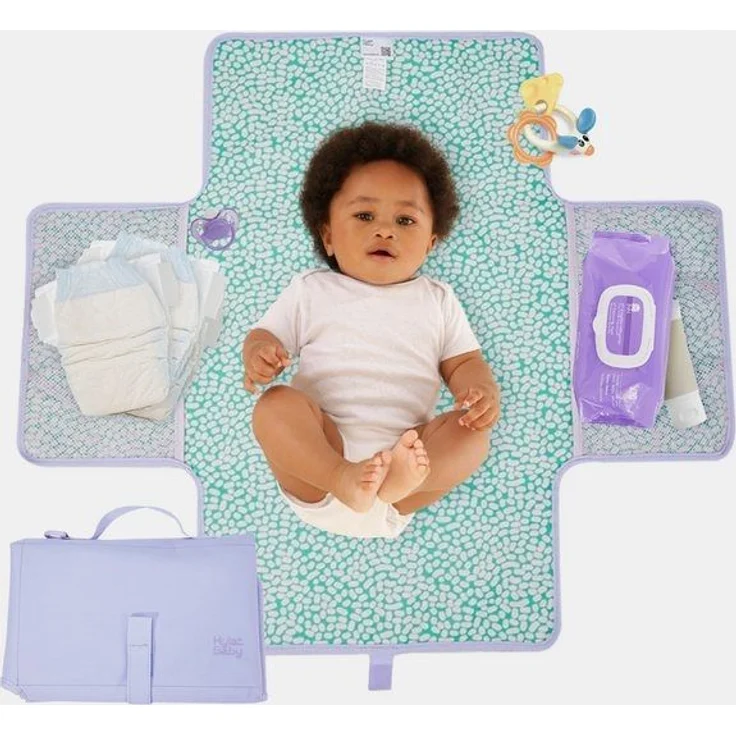 Hylat Baby Wickelauflage Faltbare Wickelunterlage für Unterwegs - Lila – Bild 4