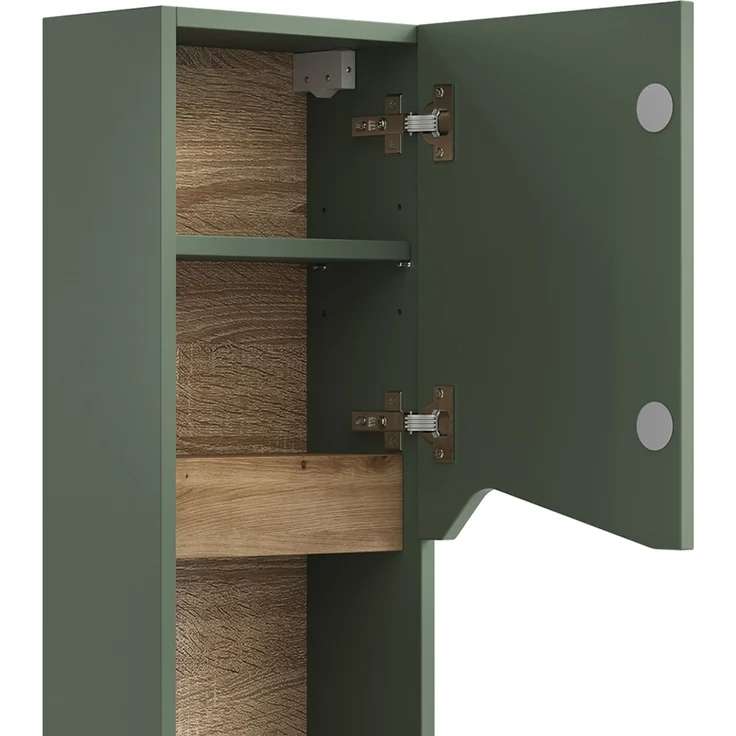 Badschrank Marelle Grün/Artisan 30 x 67 cm mit Tür und offenem Fach Vicco – Bild 5