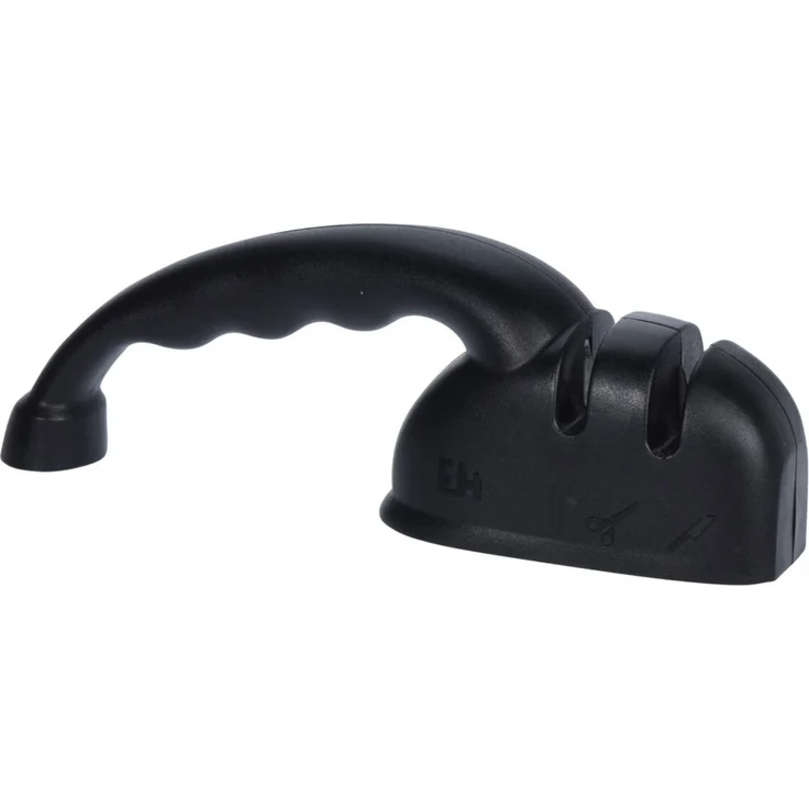 Koopman Messerschärfer Scherenschleifer Schleifer Schleifkopf 19x5cm Schwarz, ergonomischer Griff, Standsicher, Kunststoff, Für Messer & Scheren – Bild 2