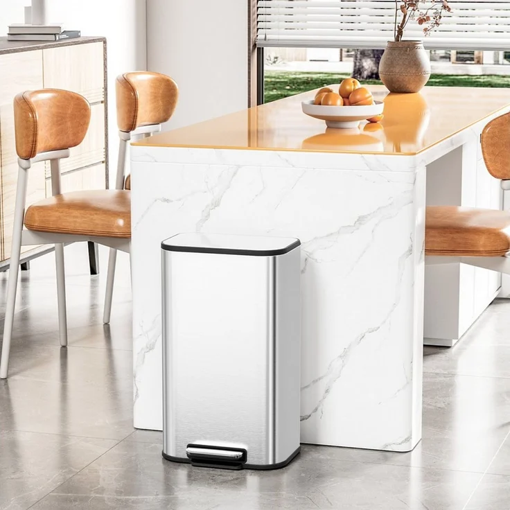 TLGREEN Mülleimer aus Stahl,Tretmülleimer mit Soft-Close Deckel,Tretmülleimer für Küche, Badezimmer – Bild 1