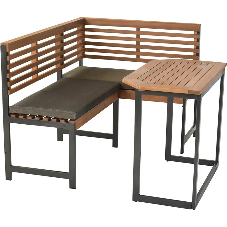 MERXX Eckbankgruppe »Eckbank Set«, (Set, 3-tlg), Eckbank und Klappentisch aus Akazienholz, flexibel Montageoptionen – Bild 1