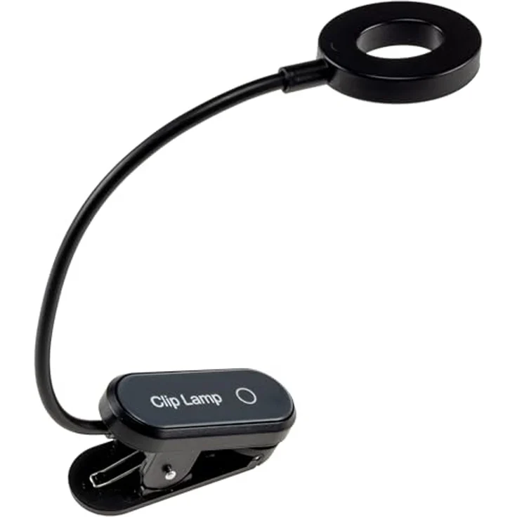 LED Akku-Leseleuchte / Klemmleuchte 18cm Schwanenhals, dimmbar, 25lm – Bild 4