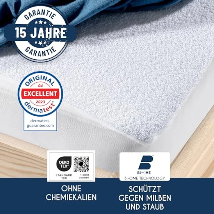 Matratzenschoner 60x120 Wasserdicht Dreamzie - Oeko-TEX und Made in EU - Atmungsaktive Anti-Allergie und Anti Milben - Inkontinenz Spannbettlaken Baby – Bild 4