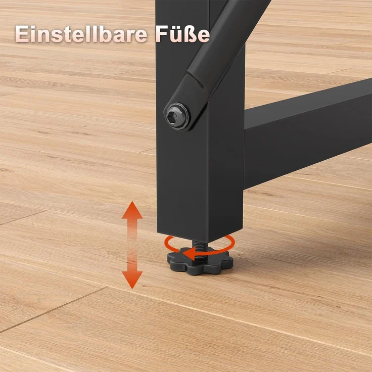 JUMMICO Schreibtisch 120 x 50 x 75 cm, Kleiner Tisch Computertisch Bürotisch für Arbeitszimmer, Computertisch Klein für Home, Office, Braun – Bild 7