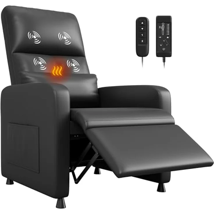 GarveeHome Fernsehsessel Elektrisch Relaxsessel Ruhesessel, massagesessel mit wärmefunktion, Verstellbarer Fernsehsessel mit Fußstütze, Einzelsofa,für Wohnzimmer, Schlafzimmer oder Büro – Bild 1