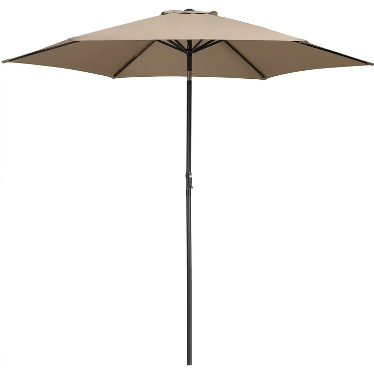 Kingsleeve Sonnenschirm, neigbar, Aluminium / Polyester taupe, Ø 300 cm