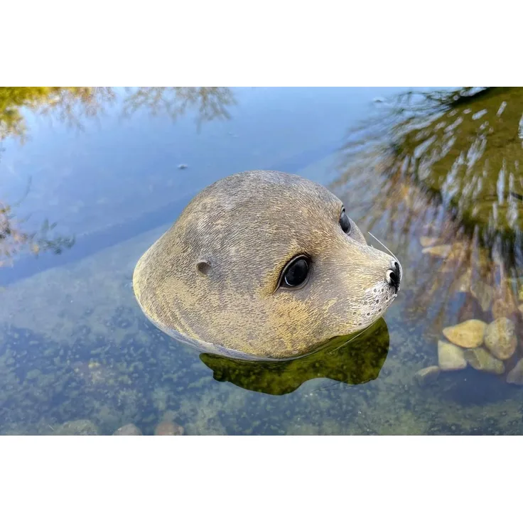 LB H&F Lilienburg Teichfigur Teichfigur Seehund Kopf Schwimmtier Dekofigur Tierfigur Gartenteich, (Schwimmfigur schwimmender Tierkopf Brunnen Schwimmdeko ROBBE Dekoration Schwimmkopf schwimmendes schwimmend Tierfigur Tier Gartendeko Pool, Gartenteich d...