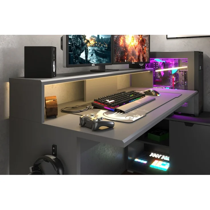 Parisot Work Gaming Set in schwarz und grau mit LED – Bild 3