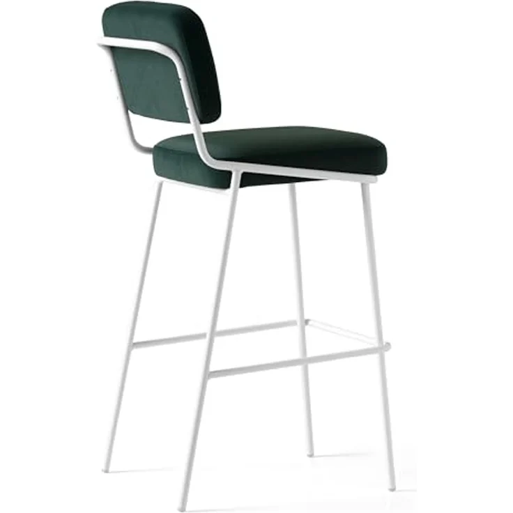 Connubia, Hocker Sixty starr, Metallgestell weiß, optisch-matt Sitz Wald – Bild 4
