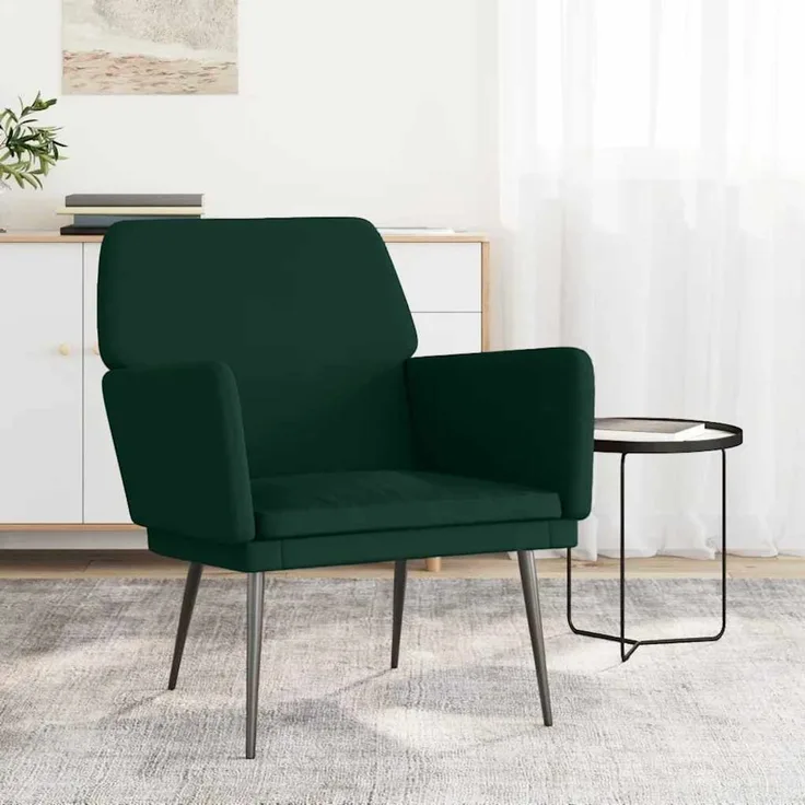vidaXL Sessel Dunkelgrün 62x79x79 cm Samt 351374