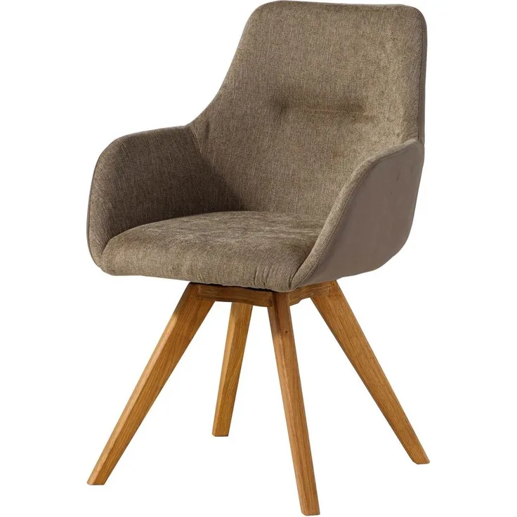 Drehstuhl Wildeiche 56x60x87 taupe TACOMA #12