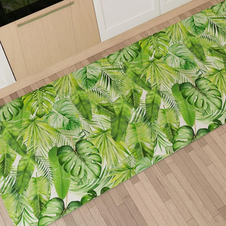 PETTI Artigiani Italiani - Teppich für Küche, rutschfest, waschbar, Läufer für Küche, Teppich, Küchenläufer, 52x80 cm, Design Tropical 05, 100% Made in Italy