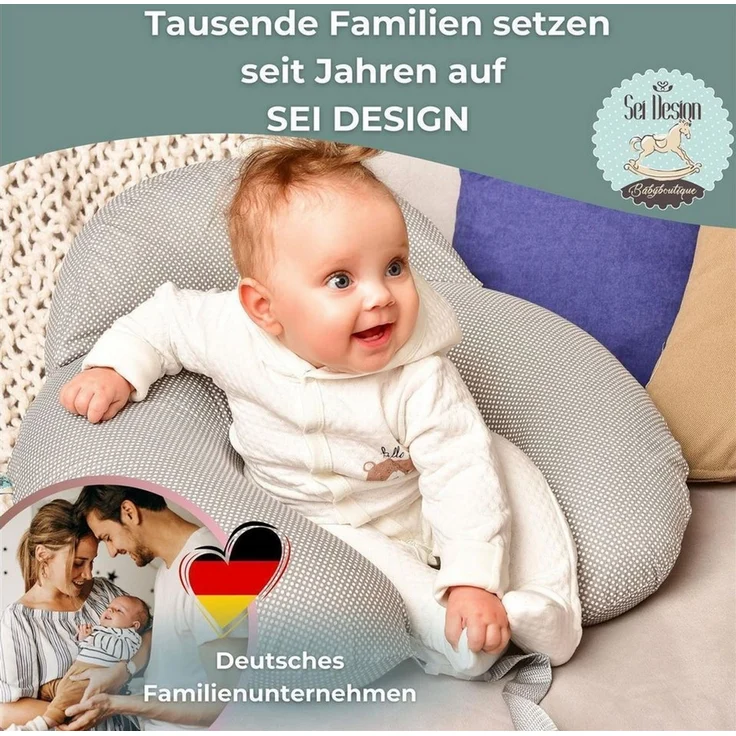 SEI Design Stillkissen Stillkissen mit verstellbarem Hüftgurt, entlastet Schultern und Nacken, mit Sicherheitsgurt, zusätzliches Kissen als Barriere – Bild 3