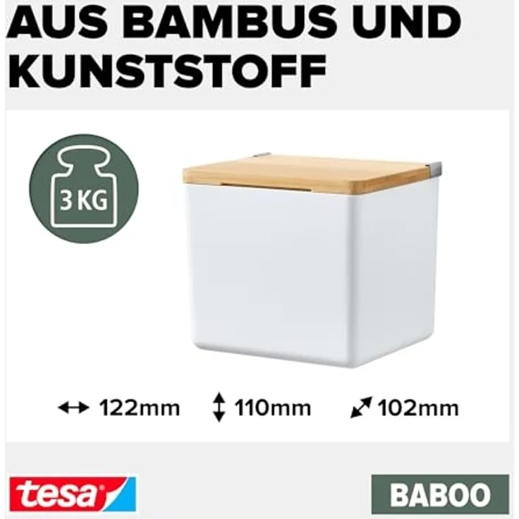 Tesa Aufbewahrungsbox BABOO Größe S zum Kleben – Bild 3