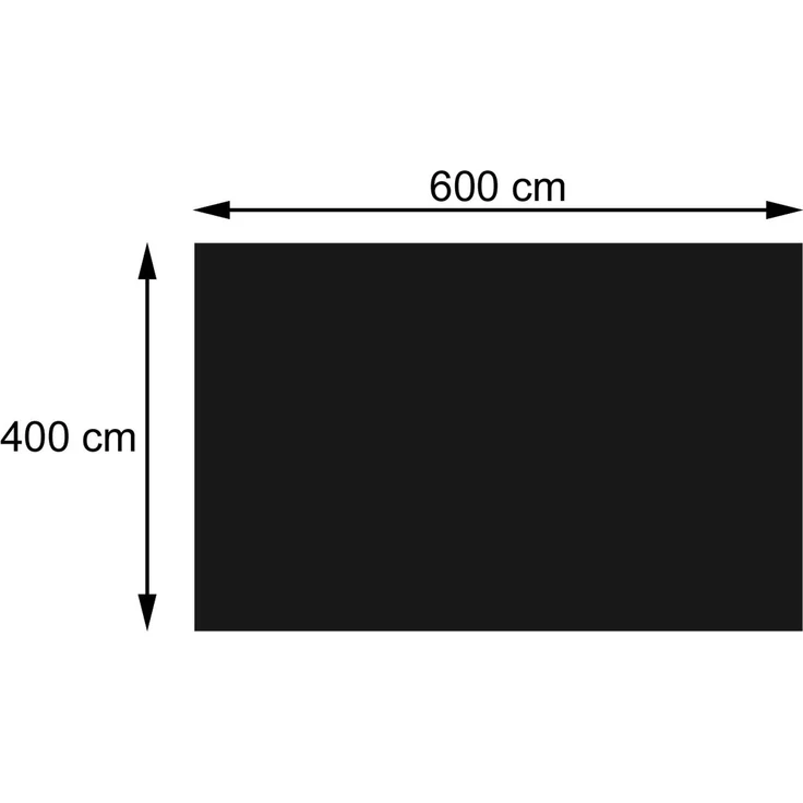 Pool-Abdeckung Wärmeplane Abdeckplane Solarplane Solarabdeckung, Stärke: 400 µm ~ rechteckig 6x4m schwarz – Bild 3