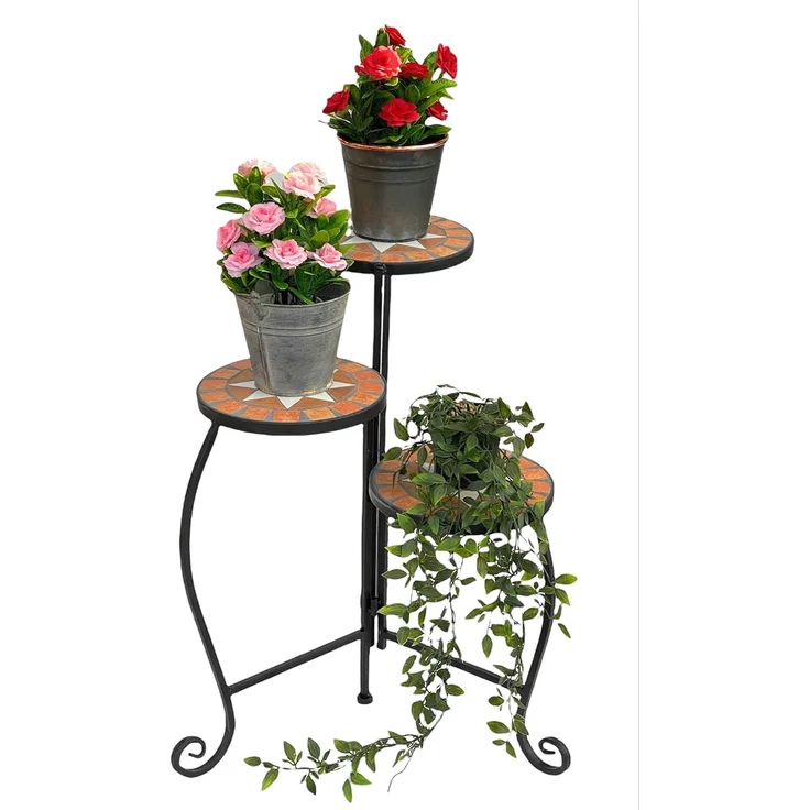 Blumentreppe Merano 12020 Mosaik 55cm Blumenständer Blumenregal Blumenhocker – Bild 4