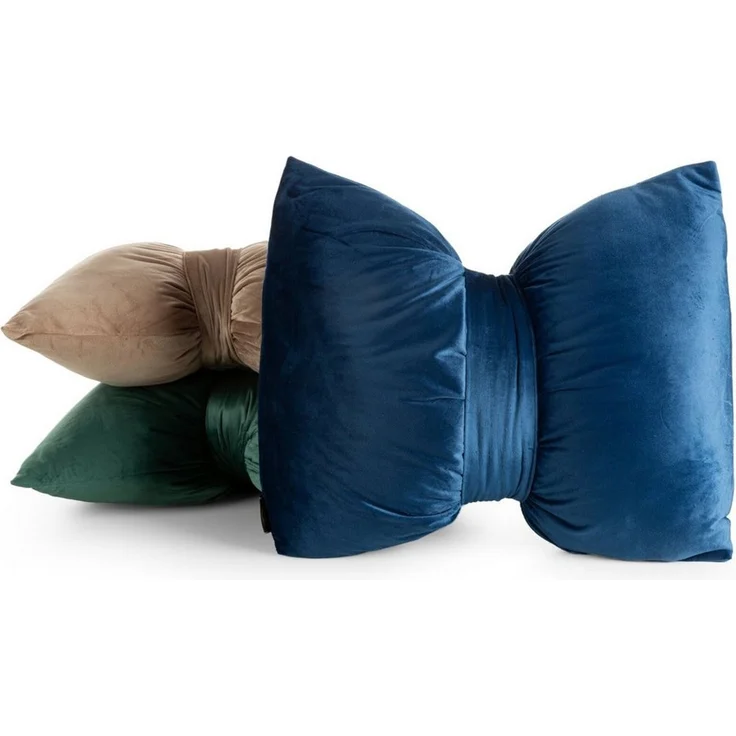 Eurofirany Dekokissen Samt-Dekokissen „Schleife“, 45x55 cm, 100 % Polyester, 200 g/m², weich & elegant – Bild 3