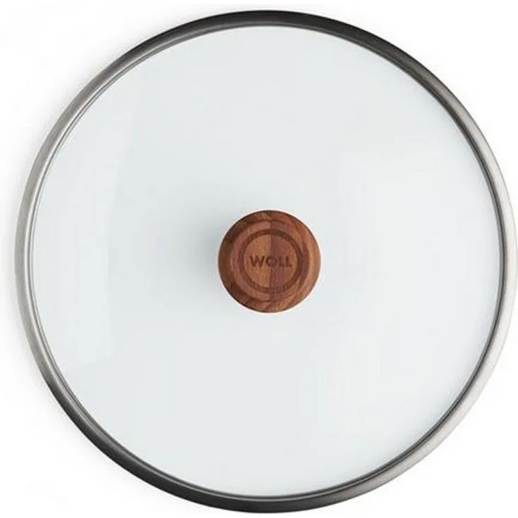 WOLL Deckel Topfdeckel, Glasdeckel mit Holzknopf, Sicherheitsglas