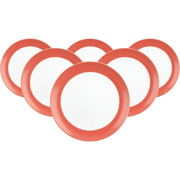Seltmann Weiden Liberty Pure Colors Brotteller ø 17,5 cm 6er Set - Flamingo Red