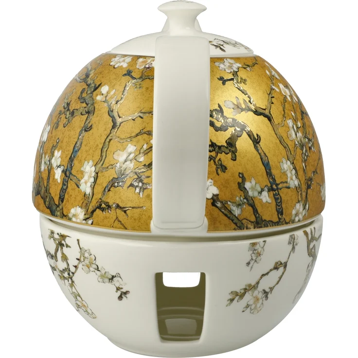 Goebel / Van Gogh- Mandelbaum,Teekanne mit Stövchen,24,5cm x 16,0cm x 19,0cm / Fine Bone China / 24,5cm x 16,0cm x 19,0cm – Bild 3