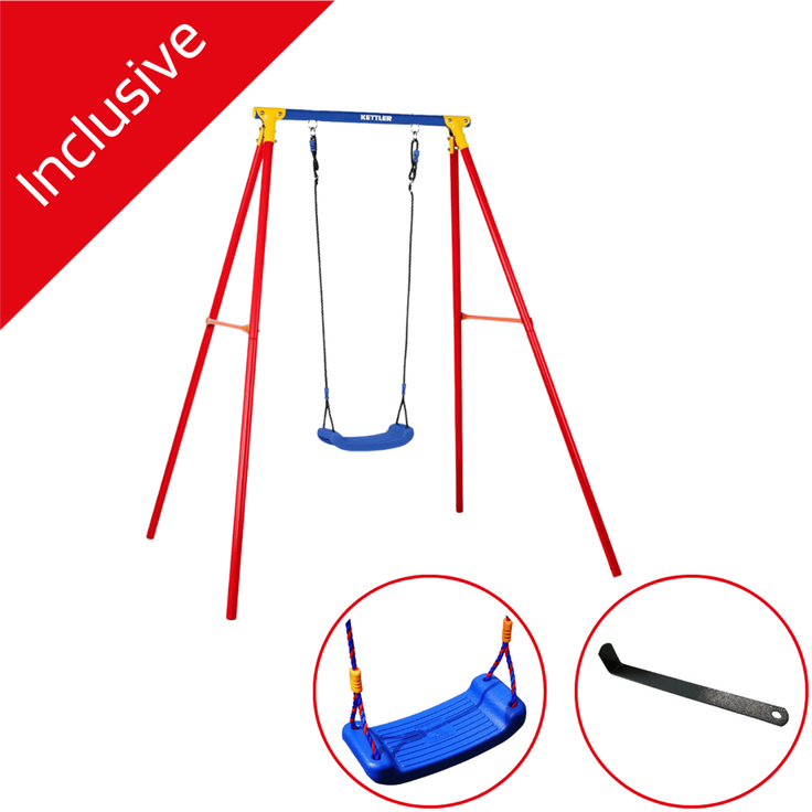 KETTLER 'Single' Einzelschaukel, rot/blau – Bild 6