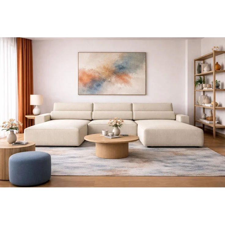 yourhouse24 Wohnlandschaft XXL STELLA Cord (410 cm) – Mit Schlaffunktion & Bettkasten – Bild 1