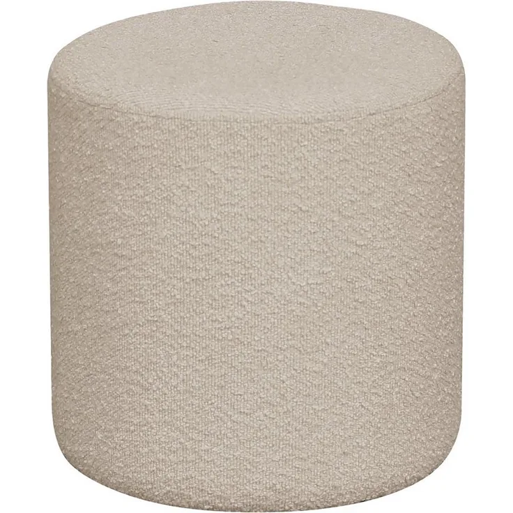 Pouf >Ejby< in Beige, Stoff - 34x36x34cm (BxHxT)