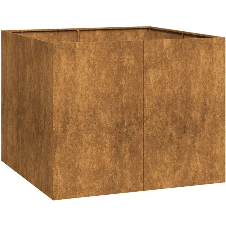 vidaXL Pflanzkübel Rostig 100x100x80 cm Wetterfester Stahl 860828