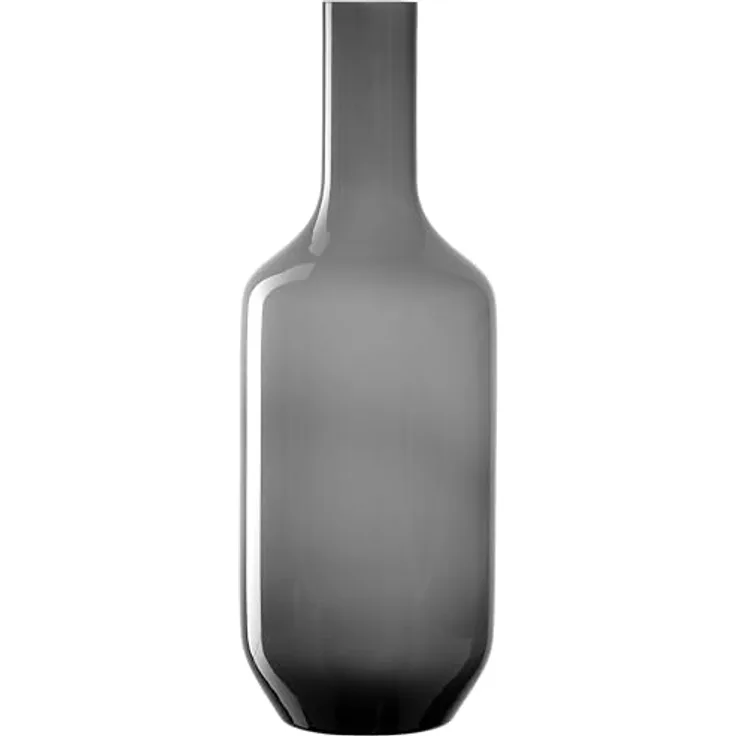 LEONARDO HOME Milano, handgefertigte Blumenvase aus grau gefärbtem Glas, modernes Design, Höhe: 50 cm, 041579