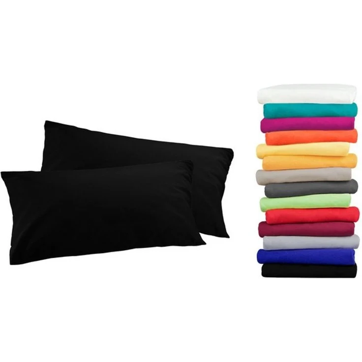 MOON Kissenbezug / Seitenschläferkissenbezug, 2er Pack, 100% Baumwolle, Linon, Schwarz, 40x40 – Bild 4